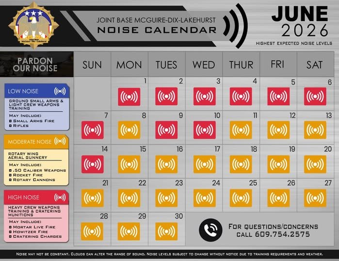 noise calendar June 2026